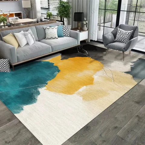 Ink multicolor rug design