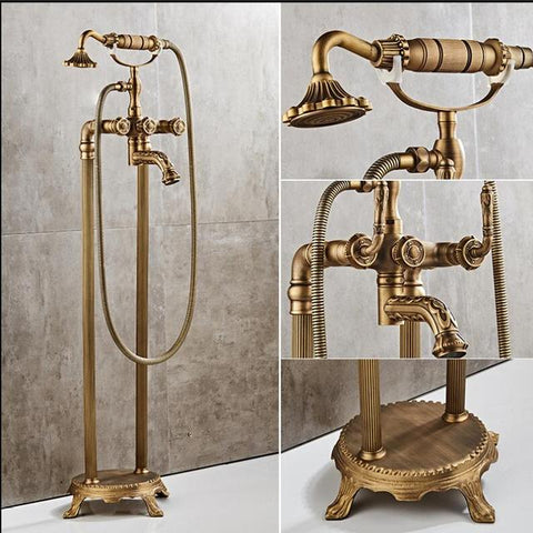 Antique Brass Tub Filler