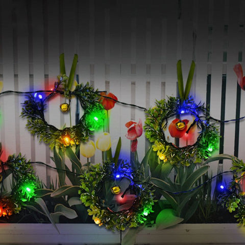 Decorative Solar Wreath LED String Light