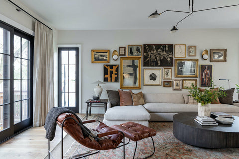 an eclectic styled living room