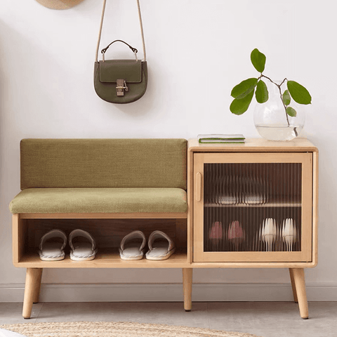 Nordic Entryway Shoe Bench Cabinet