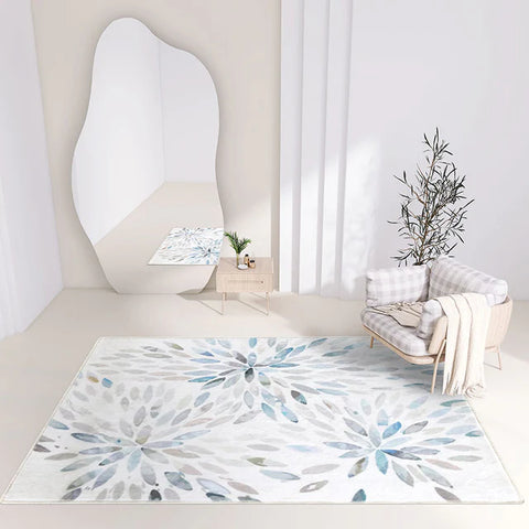 blue floral area rug