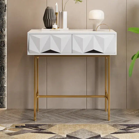 Sculpted Geo Console Table