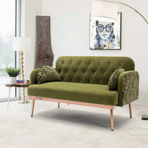 Velvet Loveseat Accent Sofa