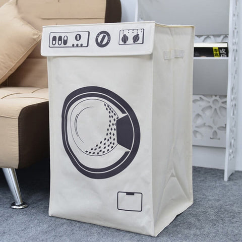 Washing Graphic Laundry Hamper with Lid