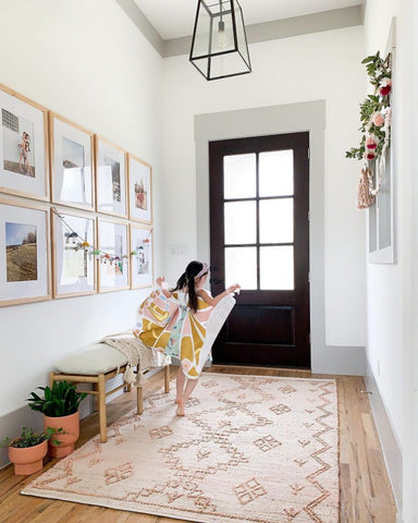 beautiful rug in a hallway