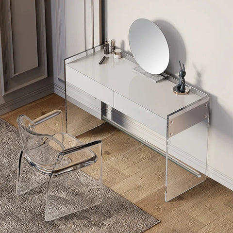 Modern Floating Acrylic Vanity Desk