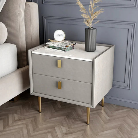 Modern PU Leather Nightstand