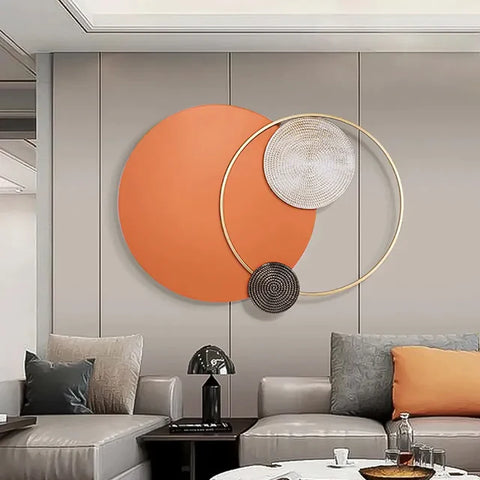 Circle motif wall decor