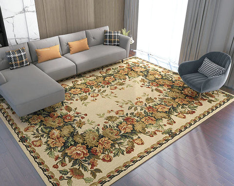 oriental flower design rug