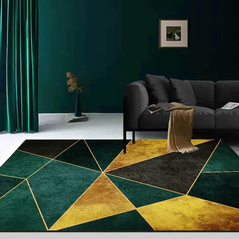 Geometric multicolor rug