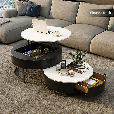 Luxury Lift Top Coffee Table with Storage & Shelf