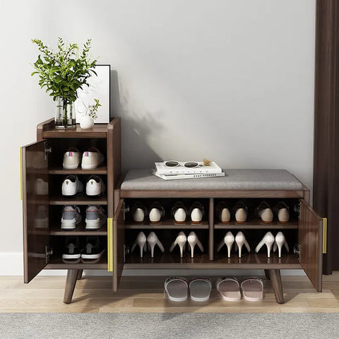 Entryway Wooden Storage Bench