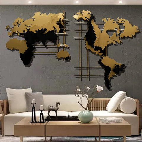 world map wall decor