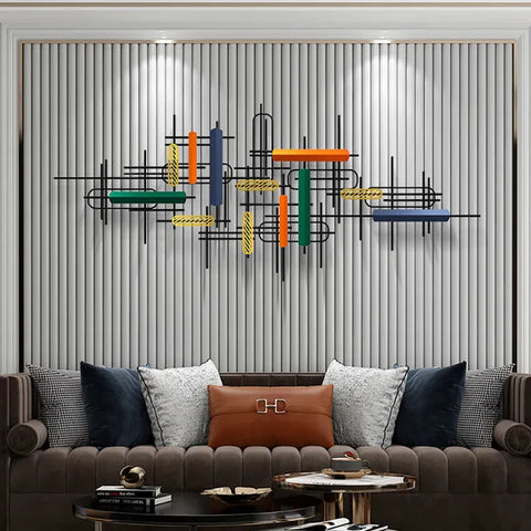 Multi-color line wall decor 