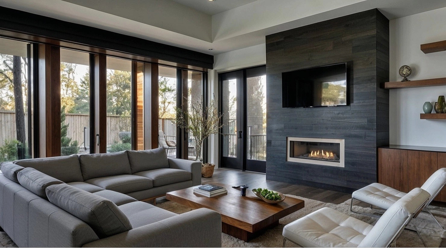 An image of a modern living room décor idea with a modular sofa