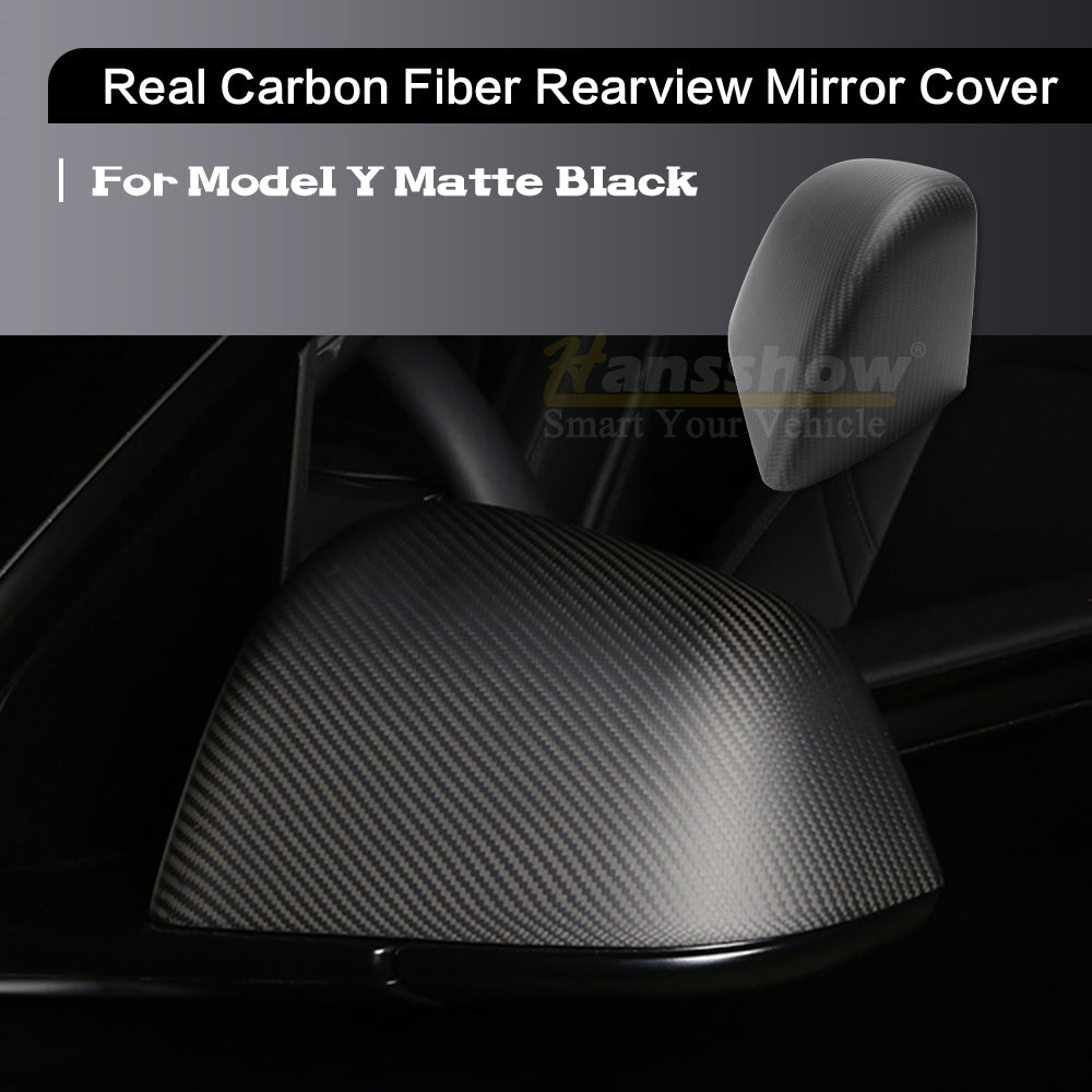 Hansshow-Model- 3Y -Real -Carbon- Fiber- Rearview -Mirror- Cover-