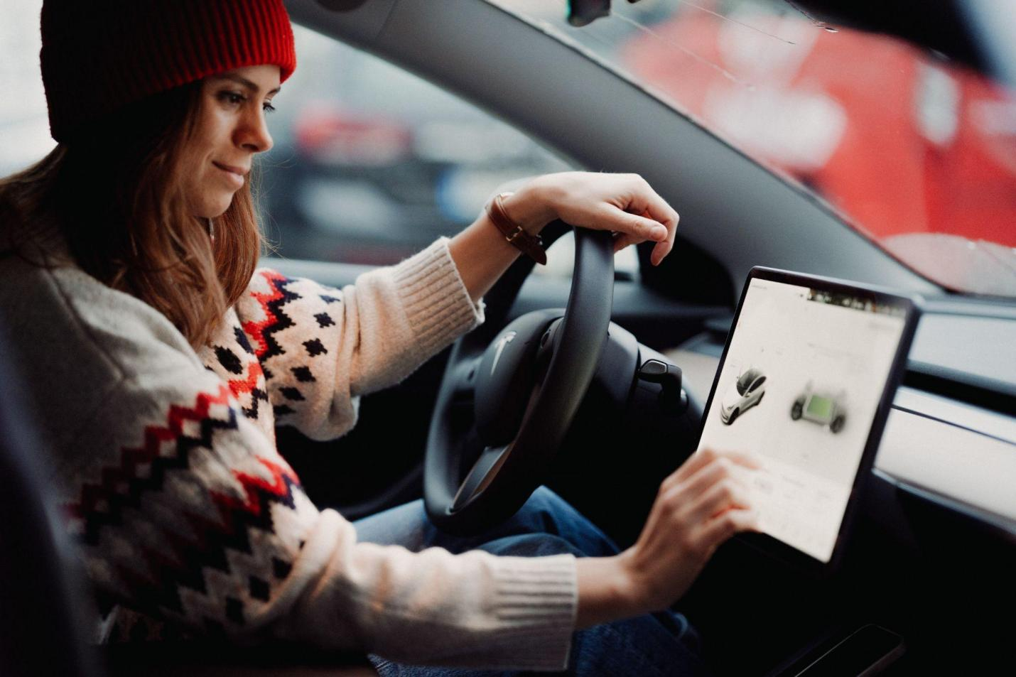 Tesla interior using