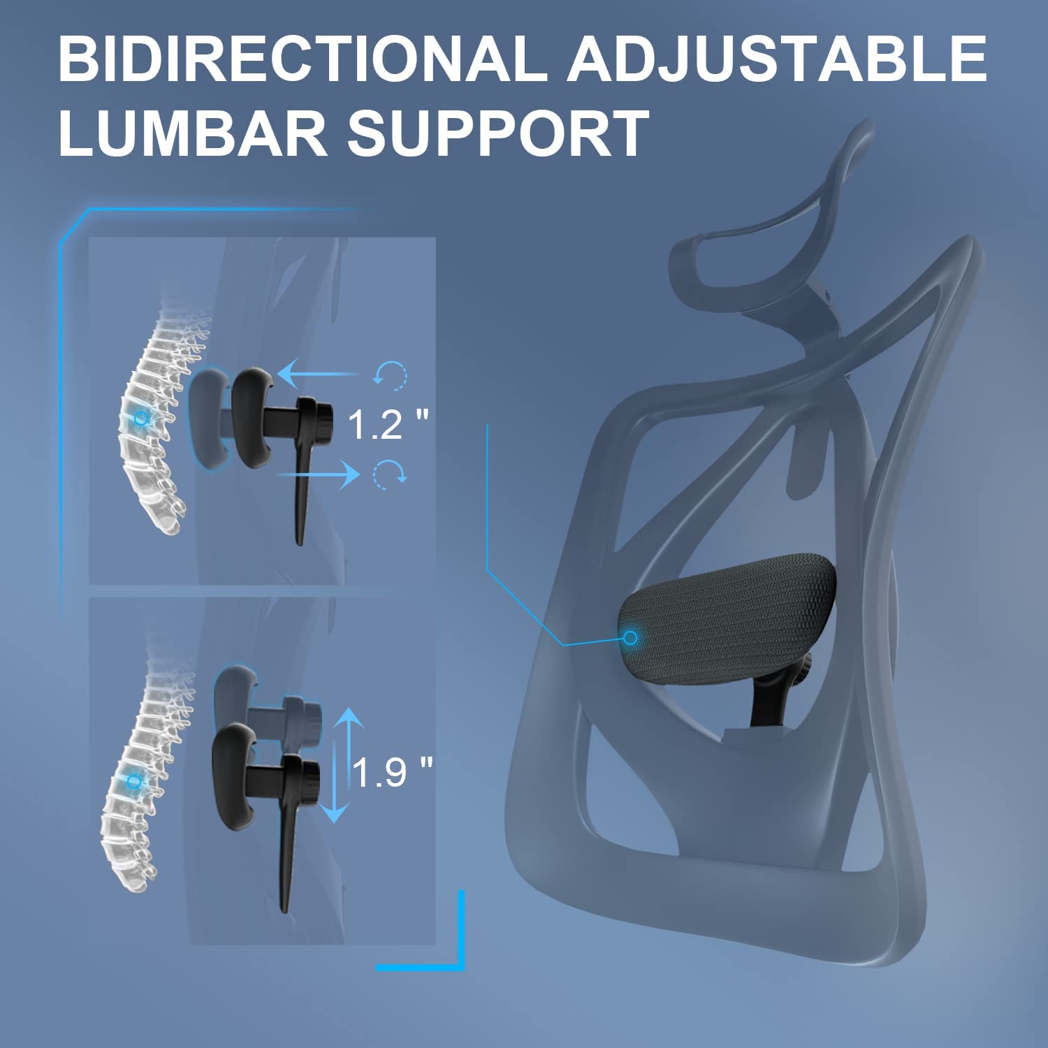 M18 BIDIRECTIONAL ADJUSTABLELUMBAR SUPPORT