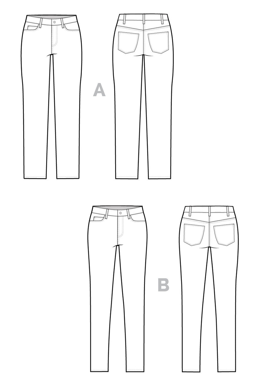 Ginger Mid-rise Skinny Jean Pattern // Jeans sewing pattern // Closet Case Patterns