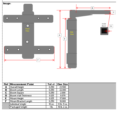 Century Fold Away Speed Bag Platform size guide