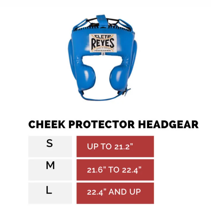 Cleto Reyes Cheek Protector Headgear Size Guide