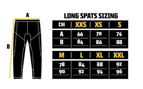 Manto Mens Spats Size Guide