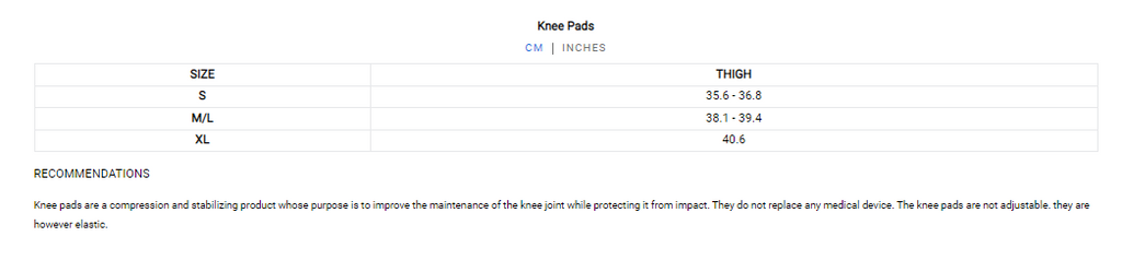 Venum Knee Pads Size Guide