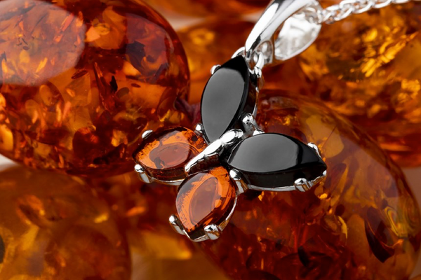 sterling-silver-whitby-jet-amber-butterfly-necklace