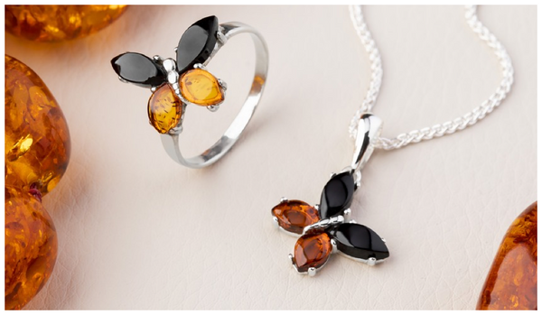 sterling-silver-whitby-jet-baltic-amber-ring-necklace