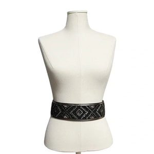 WHBM Partial Leather With Beaded Detail Sz-Medium - The Beauty In You LLC