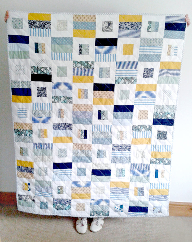my first quilt from 20212 by slow stitch club
