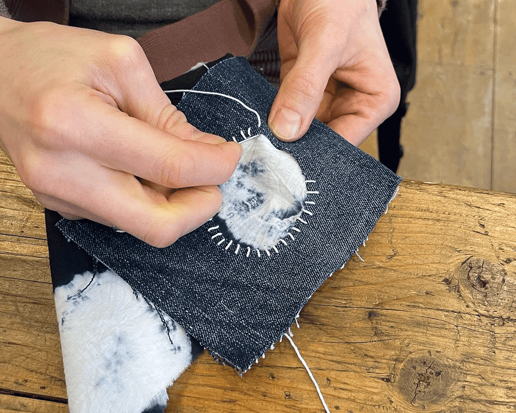 introduction to sashiko sampler from toast shoreditch workshop with slow stitch club