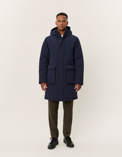 Les Deux MEN Channing Padded Parka Coat Coat 460460-Dark Navy