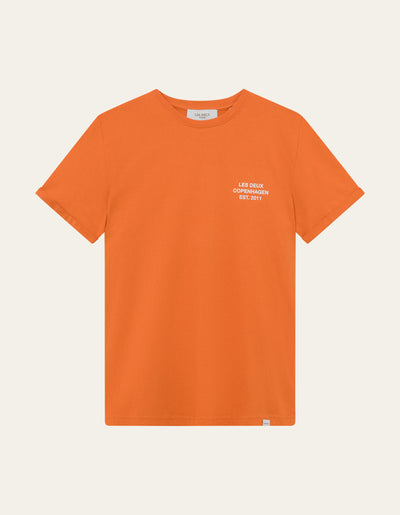 Les Deux MEN Copenhagen 2011 T-Shirt T-Shirt 752201-Court Orange/White