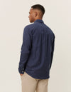 Les Deux MEN Desert Reg Stripe Shirt Shirt 460215-Dark Navy/Ivory