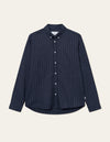 Les Deux MEN Desert Reg Stripe Shirt Shirt 460215-Dark Navy/Ivory