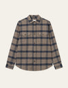 Les Deux MEN Lennon Flannel Check Overshirt Overshirt 839460-Desert Taupe/Dark Navy