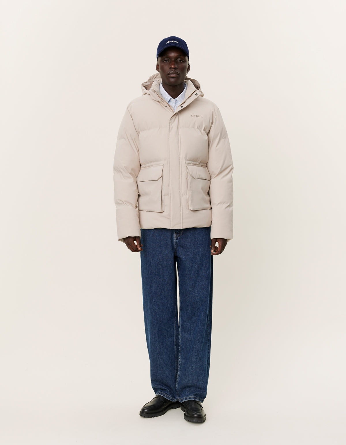 White cream puffer jacket hot sale