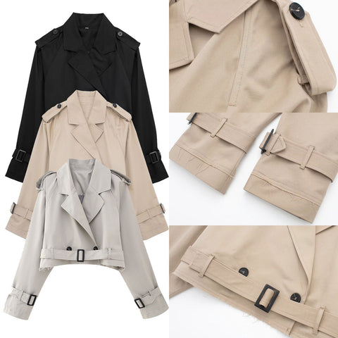 CARINA CROPPED TRENCH COAT