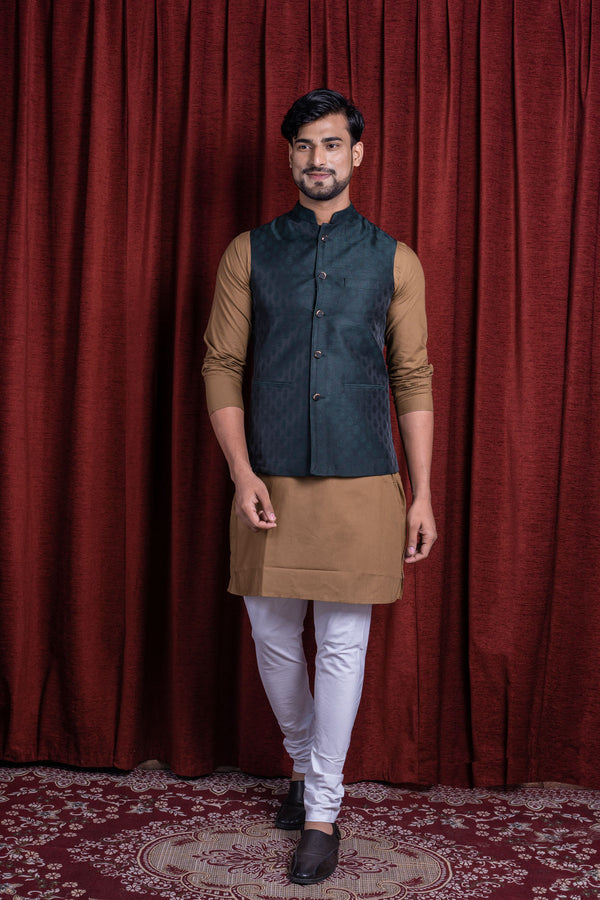 Mens Dark Brown Nehru Jacket, Size: 34-50 at Rs 799/piece in Delhi | ID:  23006500788