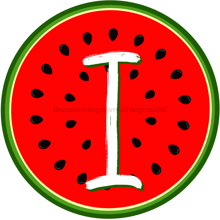 Personalized Watermelon Sign, Initial Sign, Monogram Sign, DECOE4086