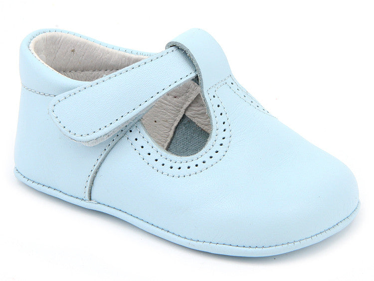 light blue leather shoes