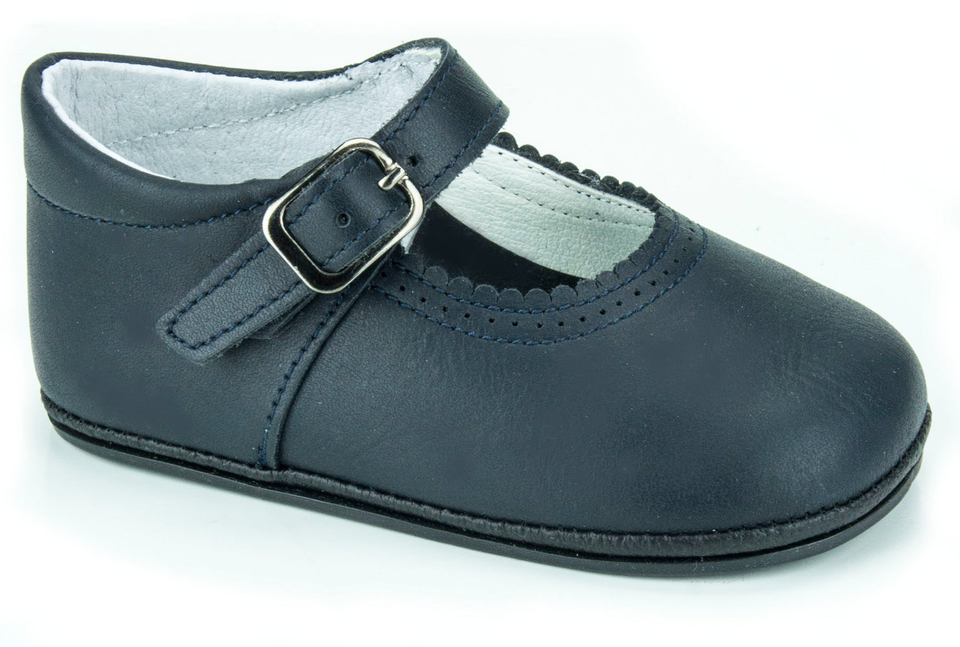 libro de texto animal participar Patucos Soft Leather Mary Janes Navy Shoes for girls