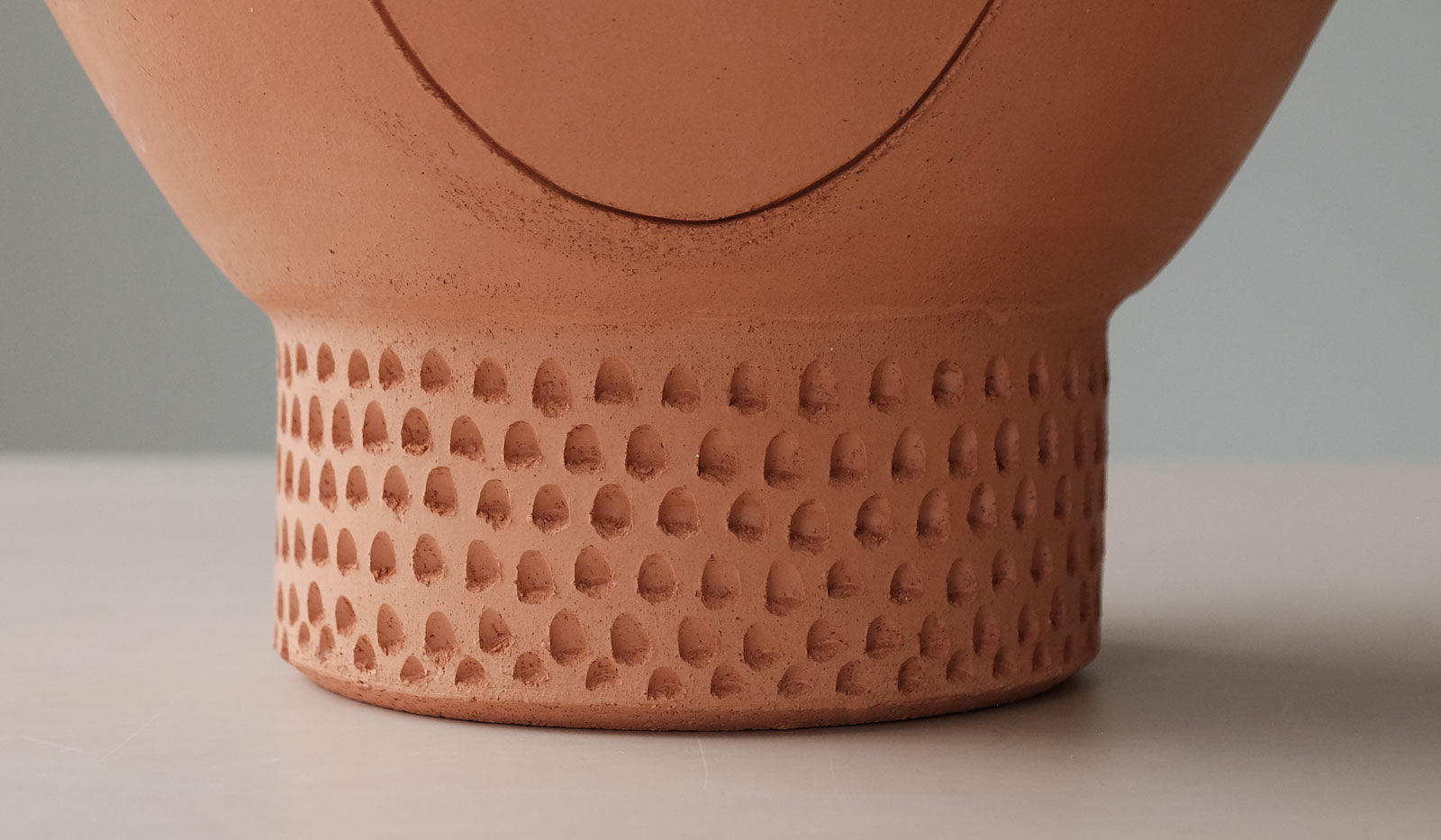 B Zippy Terracotta Futurist Circle Vase