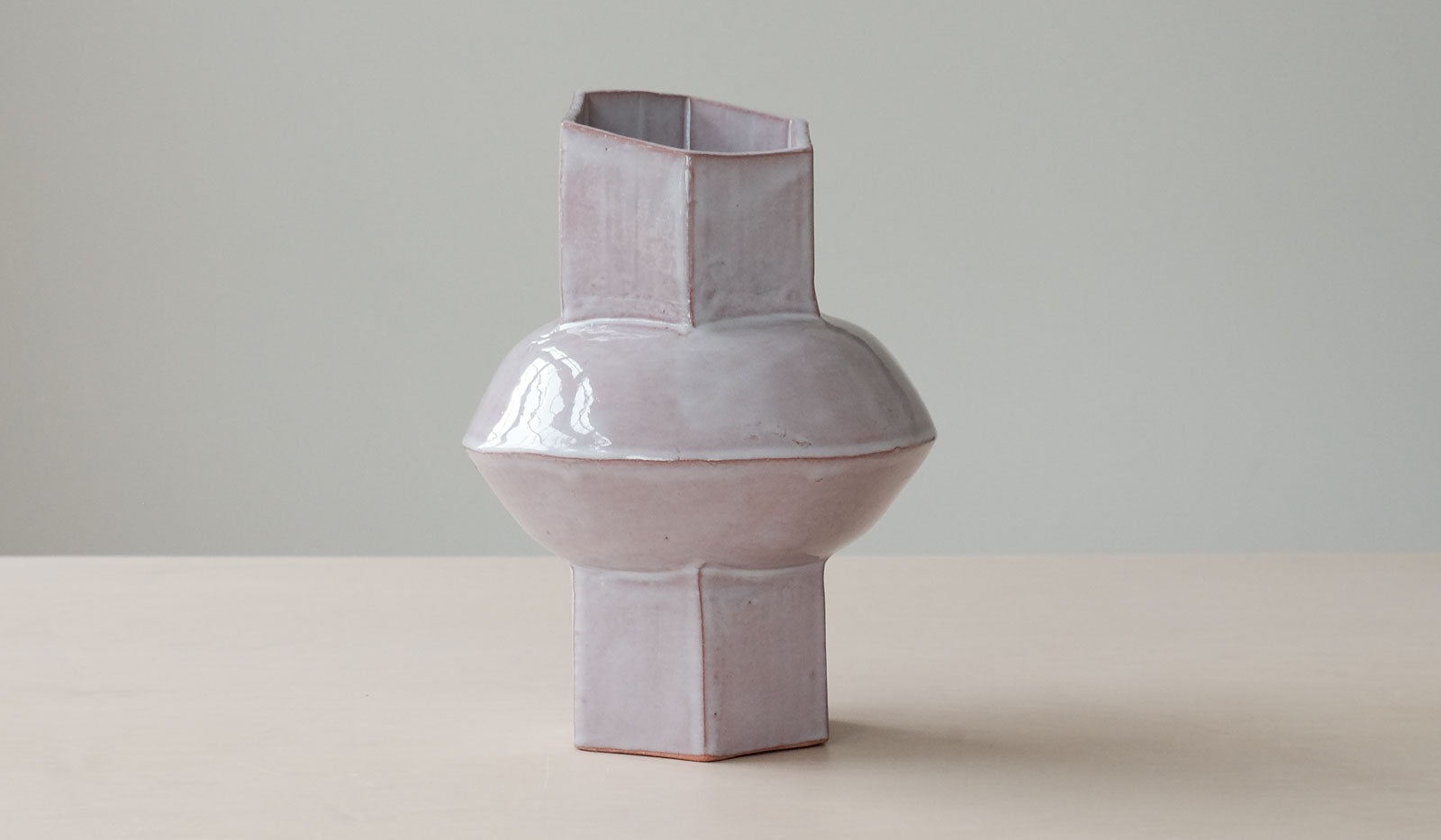 B Zippy Small Tube Oval Vase: Royal Danish