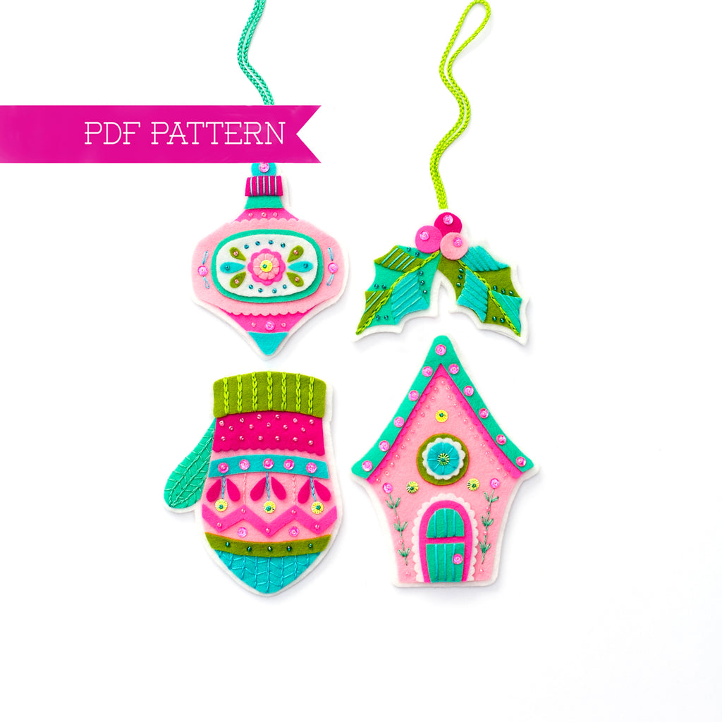 Sewing Ornaments, PDF Pattern, Ornament Pattern, Sewing Machine