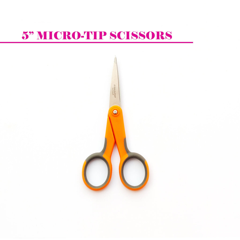 Scalloped Edge Scissors for Crafts (9.2 x 3 Inches, Pink