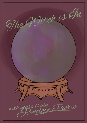 crystal ball over purple background