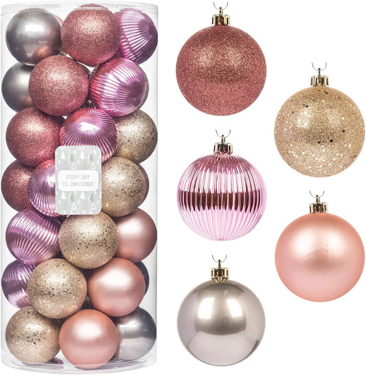 Every Day Is 50ct 57mm/ 2.24 inch Ornaments, Shatterproof Tree Ornament Set, Balls Decoration Lilac Purple